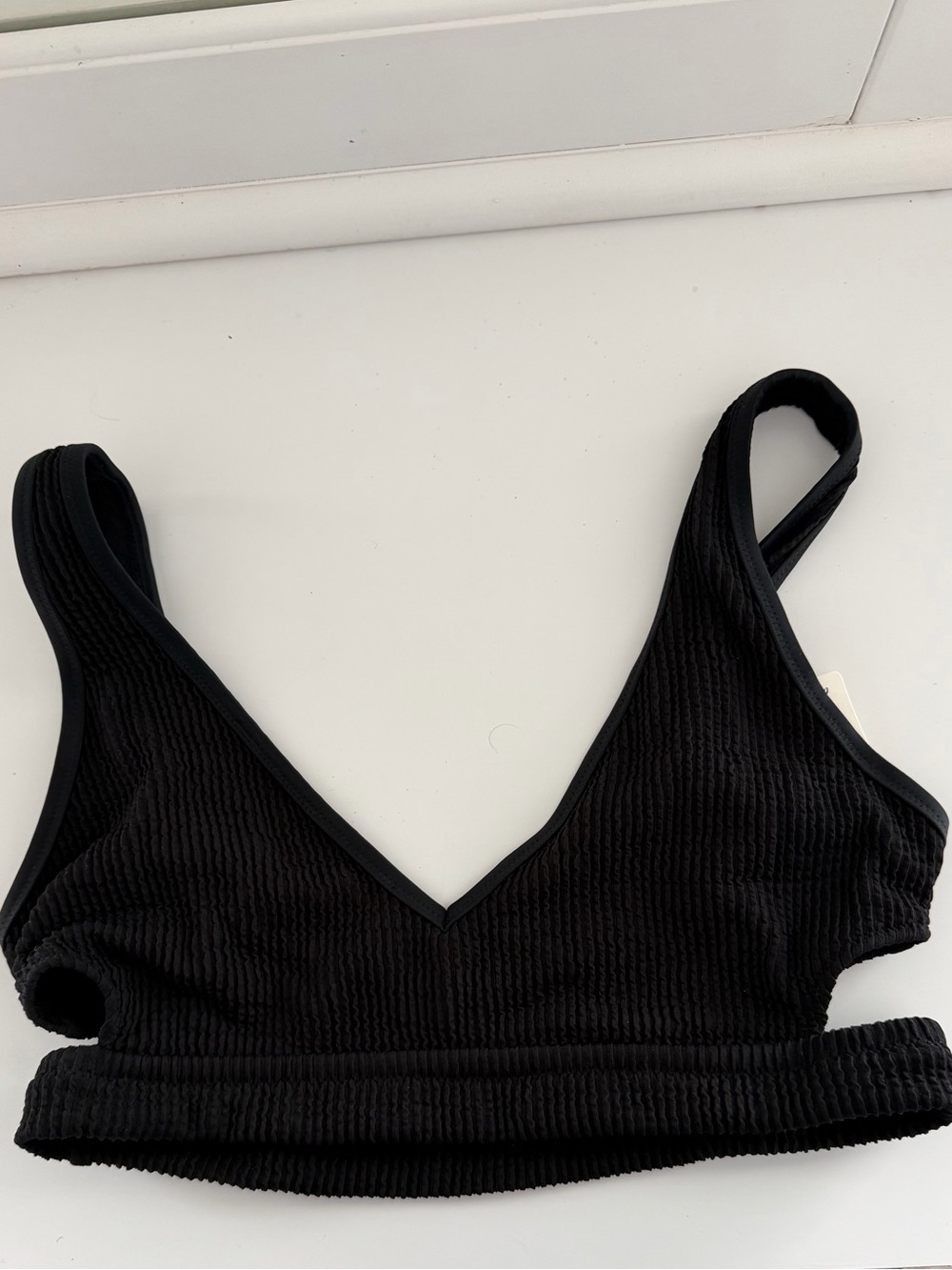 aerie ribbed cutout voop bikini top
